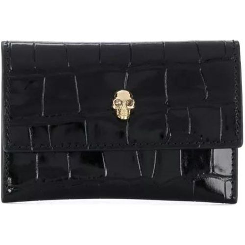 Portemonnaie - Black Leather Skull Stud Purse - Gr. unisize - in - für Damen - alexander mcqueen - Modalova