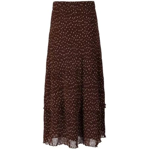 Brown Georgette Long Skirt - Größe S - brown - Ganni - Modalova