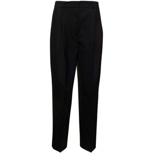 Black Double Pleated Tailored Trousers In Wool Ble - Größe 34 - black - TOTEME - Modalova