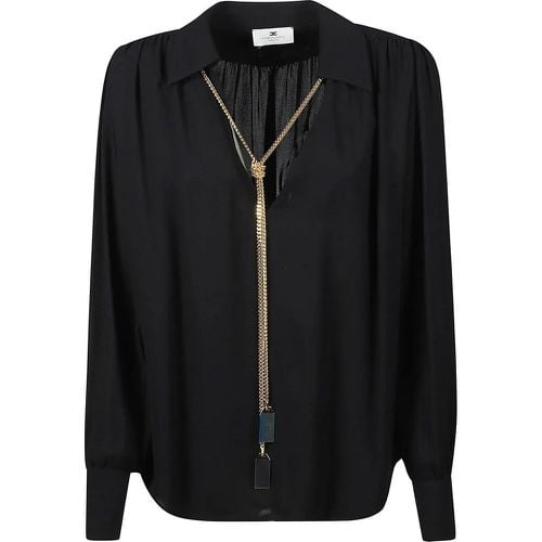 Long Sleeve Shirt Black - Größe 40 - Elisabetta Franchi - Modalova