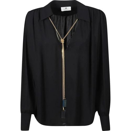 Long Sleeve Shirt Black - Größe IT 40 - Elisabetta Franchi - Modalova