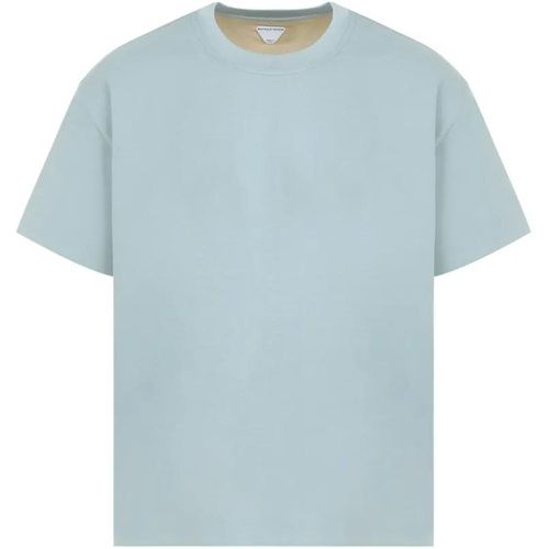 Steel Blue Soap Stone Cotton T-Shirt - Größe L - Bottega Veneta - Modalova