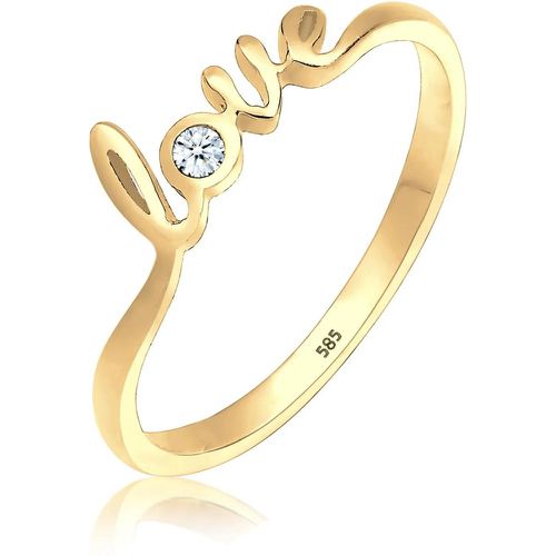 Ringe - Ring Love-Schriftzug Diamant 0.03 ct. 585 - Gr. 52 MM - in - für Damen - Elli - Modalova