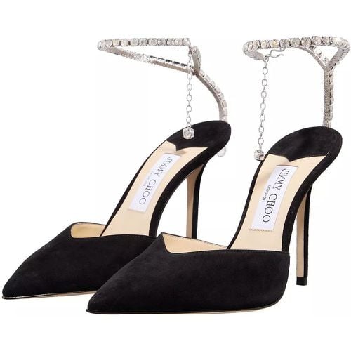 Pumps & High Heels - Suede Pointy Pumps With Crystal Chain - Gr. 40 (EU) - in - für Damen - Jimmy Choo - Modalova