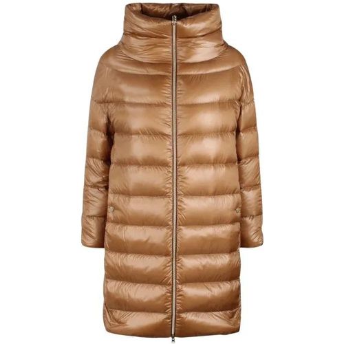 Matilde Nylon Ultralight Mid Down Jacket - Größe 44 - braun - Herno - Modalova