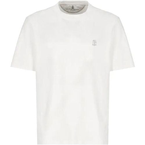 White Cotton Tshirt - Größe L - BRUNELLO CUCINELLI - Modalova