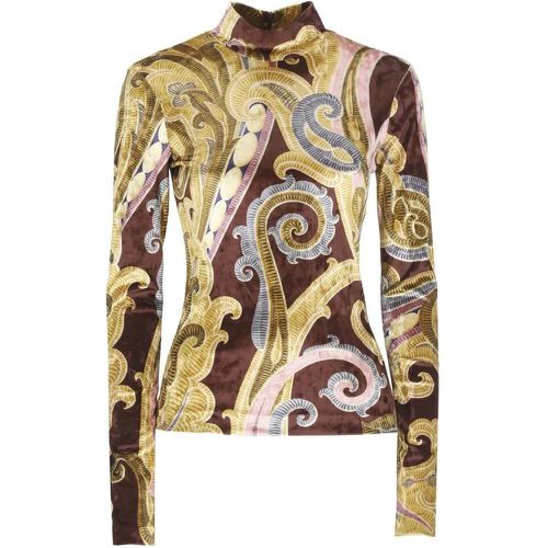 Chenille Sweater With Print - Größe 42 - ETRO - Modalova