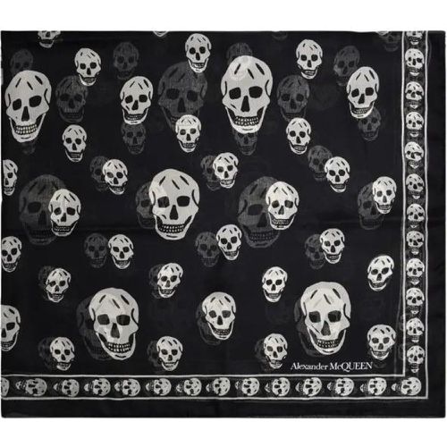 Tücher & Schals - Ca Skull 104X120 Scarf - Black/Ivory - Wool - Gr. unisize - in - für Damen - alexander mcqueen - Modalova