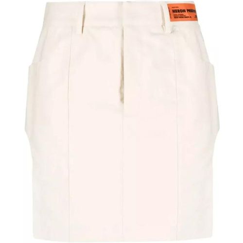 White Canvas Cut-Out Mini Skirt - Größe 38 - multi - Heron Preston - Modalova