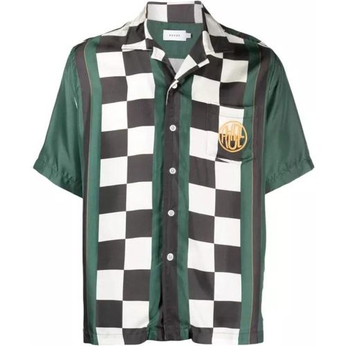 Racing Bowling Silk Shirt - Größe M - green - Rhude - Modalova