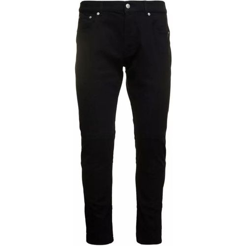 Black Jeans With Branded Button And Logo Patch In - Größe 48 - black - alexander mcqueen - Modalova