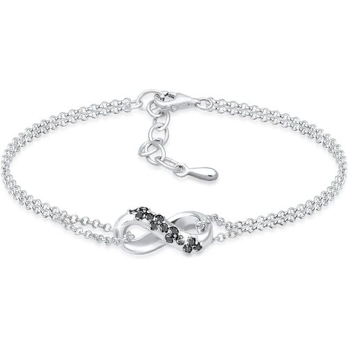 Armbänder - Armband Infinity Symbol Diamant (0,195 ct.)925 Sil - Gr. 16 CM - in Silber - für Damen - Elli - Modalova