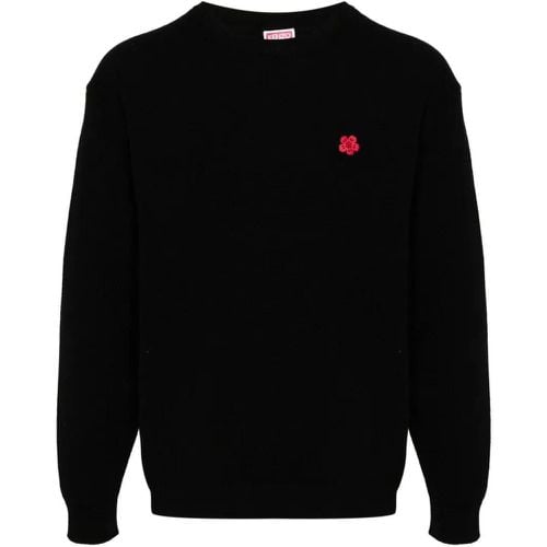 Black Wool Logo Sweater - Größe L - Kenzo - Modalova