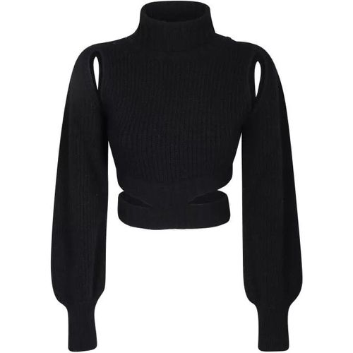 Cut-Out Details Sweater - Größe M - black - Andreadamo - Modalova