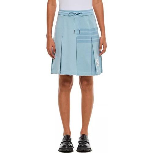 Box Pleat Skirt In Double Face Knit - Größe 38 - blue - Thom Browne - Modalova