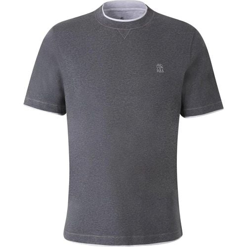 Detale Two-tone T-shirt - Größe XL - BRUNELLO CUCINELLI - Modalova