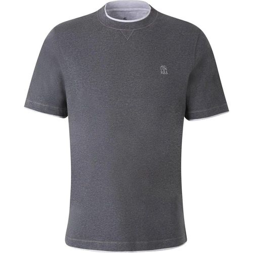 Detale Two-tone T-shirt - Größe XXL - BRUNELLO CUCINELLI - Modalova