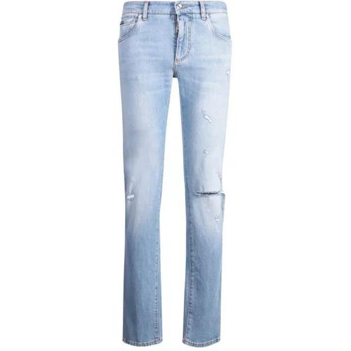 Skinny-Cut Cotton Jeans - Größe 44 - blau - Dolce&Gabbana - Modalova