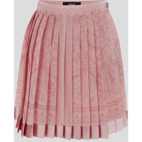 Barocco Pleated Mini Skirt - Größe 40 - Versace - Modalova