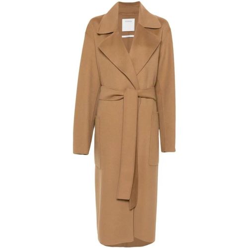 Light Brown Virgin Wool Coat - Größe 40 - SPORTMAX - Modalova