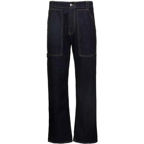 Worker' Blue Jeans With Maxi Pockets In Cotton Den - Größe 50 - blue - alexander mcqueen - Modalova