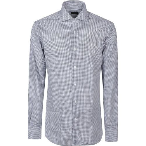 Long Sleeve Neck Shirt White - Größe 39 - Barba Napoli - Modalova