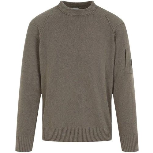 Walnut Brown Wool Crew Neck - Größe XL - CP Company - Modalova