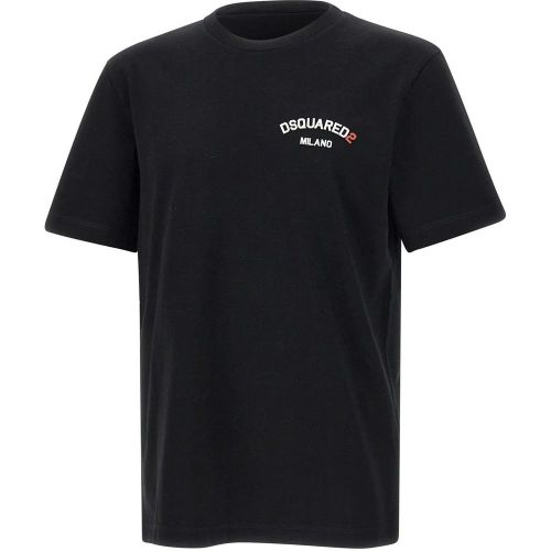 Lightweight Black Cotton T-Shirt - Größe L - Dsquared2 - Modalova