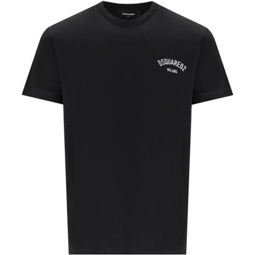 Milano Cool Fit Black T-Shirt - Größe L - black - Dsquared2 - Modalova