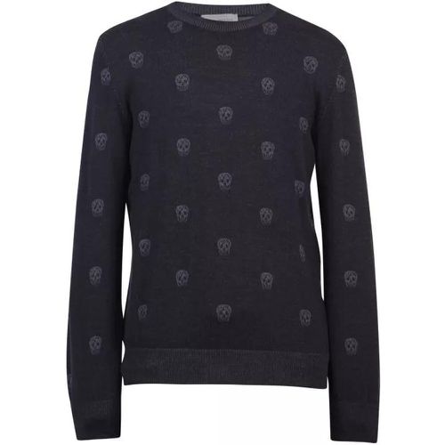 Intarsia Wool Sweater - Größe L - schwarz - alexander mcqueen - Modalova