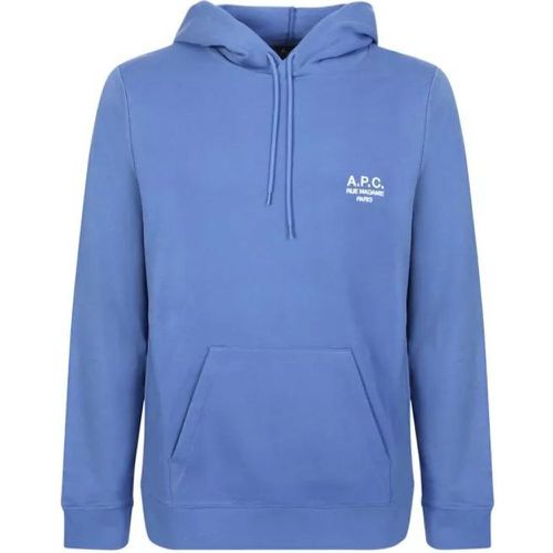 Blue Hooded Long-Sleeved Sweatshirt - Größe M - blue - A.P.C. - Modalova