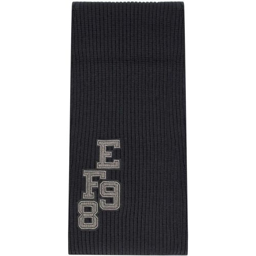 Tücher & Schals - Black Ribbed Scarf - Gr. unisize - in - für Damen - Elisabetta Franchi - Modalova