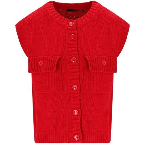 Caprara Red Knitted Vest - Größe S - Max Mara - Modalova