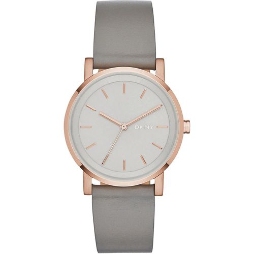 Uhr - NY2341 Soho Round Watch - Gr. unisize - in Dunkelgrau - für Damen - DKNY - Modalova