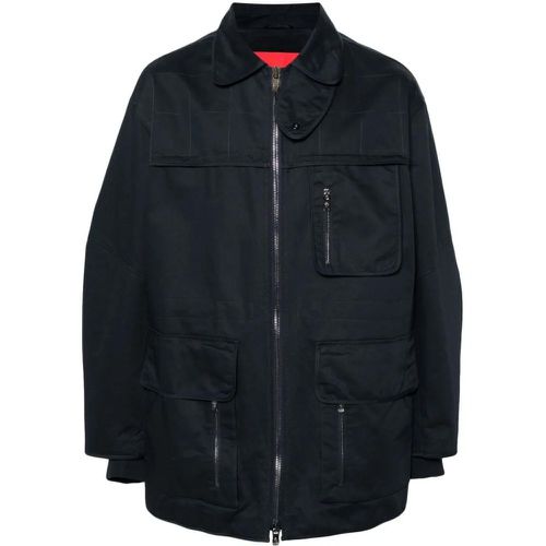 Navy Blue Cotton Jacket - Größe 50 - blau - Ferrari - Modalova