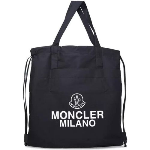 Totes - Black Cotton Blend Tote Bag - Gr. unisize - in - für Damen - Moncler - Modalova