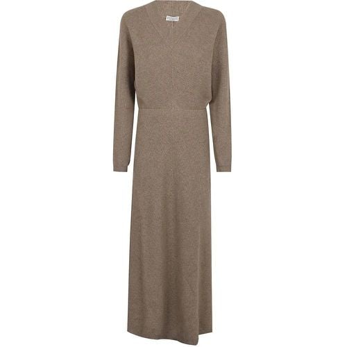 Cashmere V-Neck Dress With Relaxed Fit - Größe S - BRUNELLO CUCINELLI - Modalova