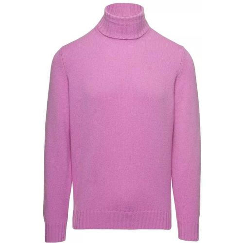 Pink Turtleneck With Roll-Collar In Wool And Cashm - Größe 48 - pink - Gaudenzi - Modalova