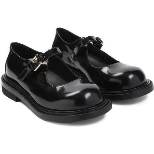 Loafers & Ballerinas - Black Leather Loafers - Gr. 38 (EU) - in - für Damen - Moschino - Modalova