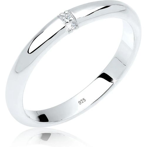 Ringe - Ring Diamant 0.045 ct. Klassik Verlobung 925 Silb - Gr. 54 MM - in Weiß - für Damen - Elli - Modalova