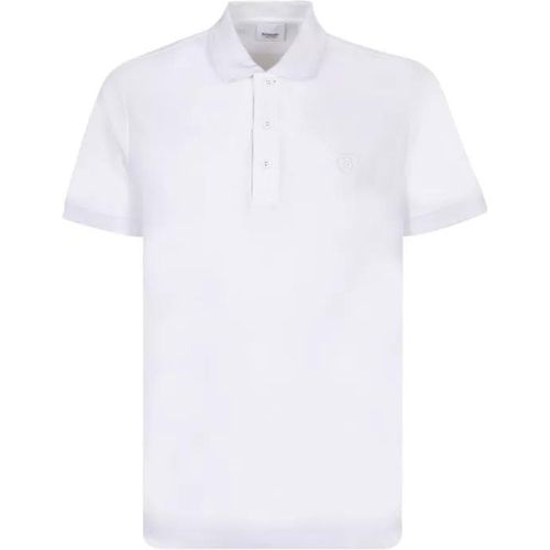 Cotton Pique Polo Shirt - Größe L - white - Burberry - Modalova