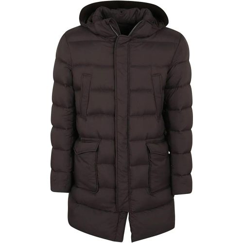 Versatile Down Jacket With Hood And Press Stud Clo - Größe 50 - Herno - Modalova