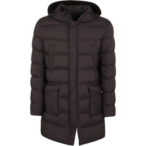 Versatile Down Jacket With Hood And Press Stud Clo - Größe 56 - Herno - Modalova