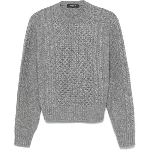 Taupe Grey Knit Sweater - Größe 40 - Fabiana Filippi - Modalova