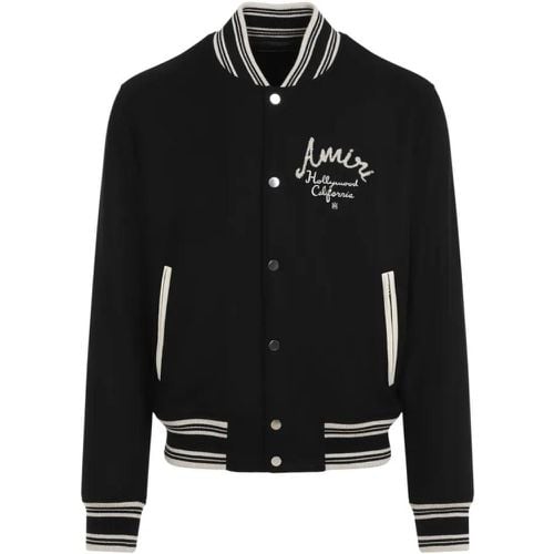 Black Hollywood Bomber Jacket - Größe L - Amiri - Modalova