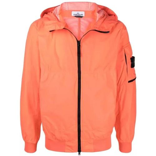 Compass Badge Lightweight Orange Hooded Jacket - Größe XL - orange - Stone Island - Modalova