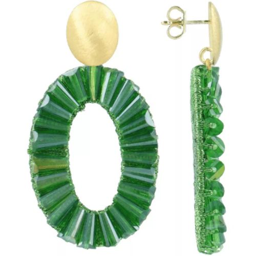 Ohrringe - CE SI Open Oval Tube Beads - Gr. unisize - in Grün - für Damen - LOTT.gioielli - Modalova