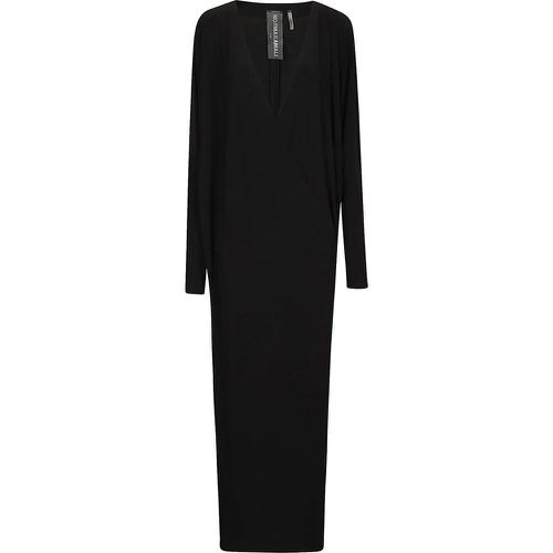 Dolman Wrap Side Slit Dress Black - Größe M - Norma Kamali - Modalova