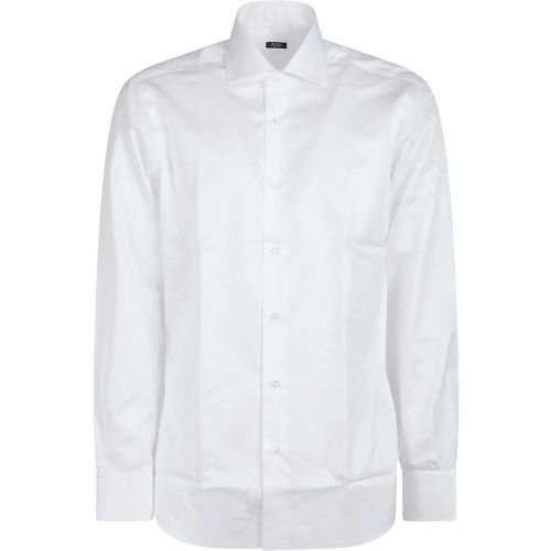 Long Sleeve Neck Shirt White - Größe 39 - Barba Napoli - Modalova
