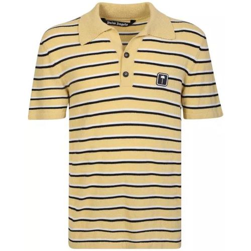 Yellow Cotton Terry Polo Shirt - Größe M - Palm Angels - Modalova